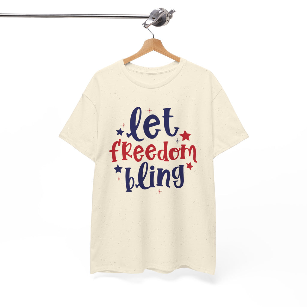 4th of July Let Freedom Bling Unisex Heavy Cotton Tee