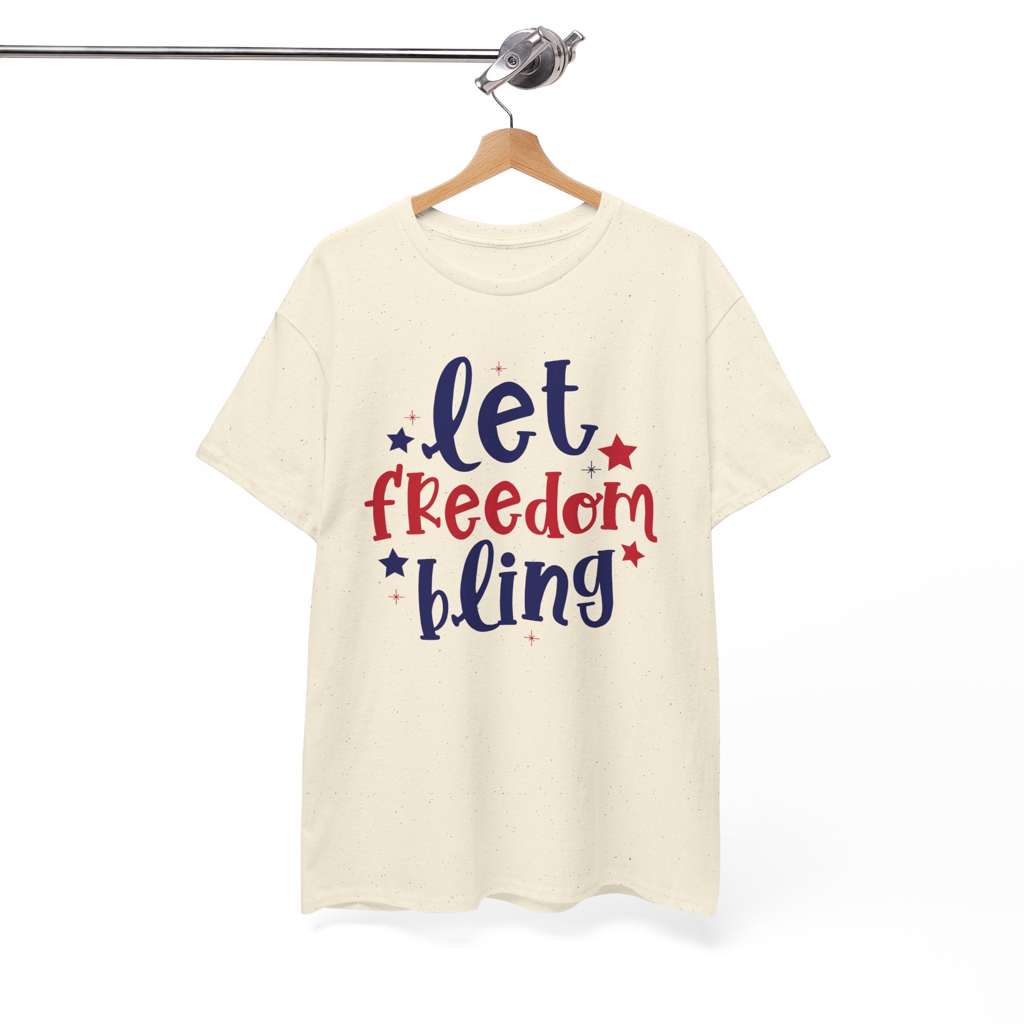 4th of July Let Freedom Bling Unisex Heavy Cotton Tee