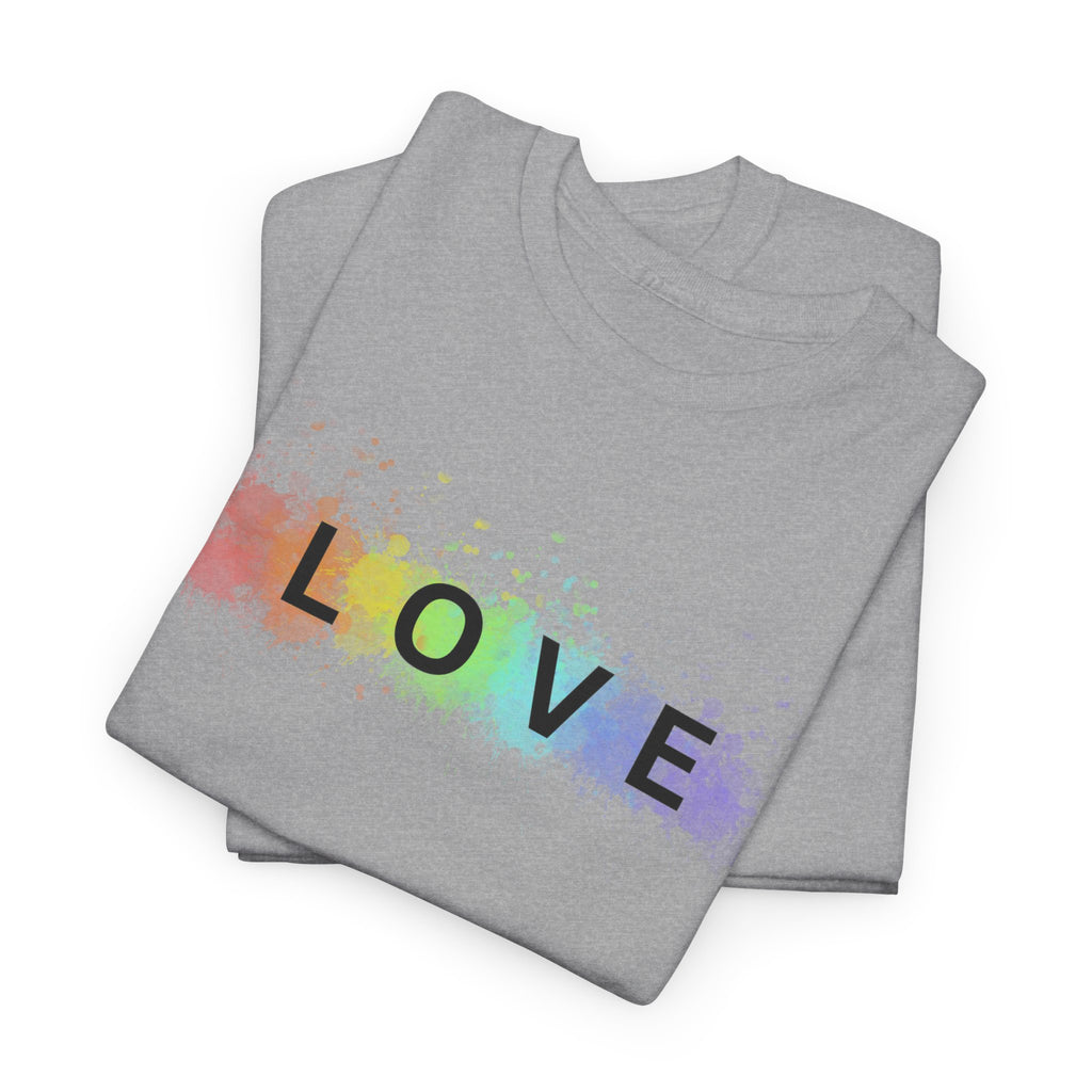 Pride LOVE Painted On Unisex Heavy Cotton Tee