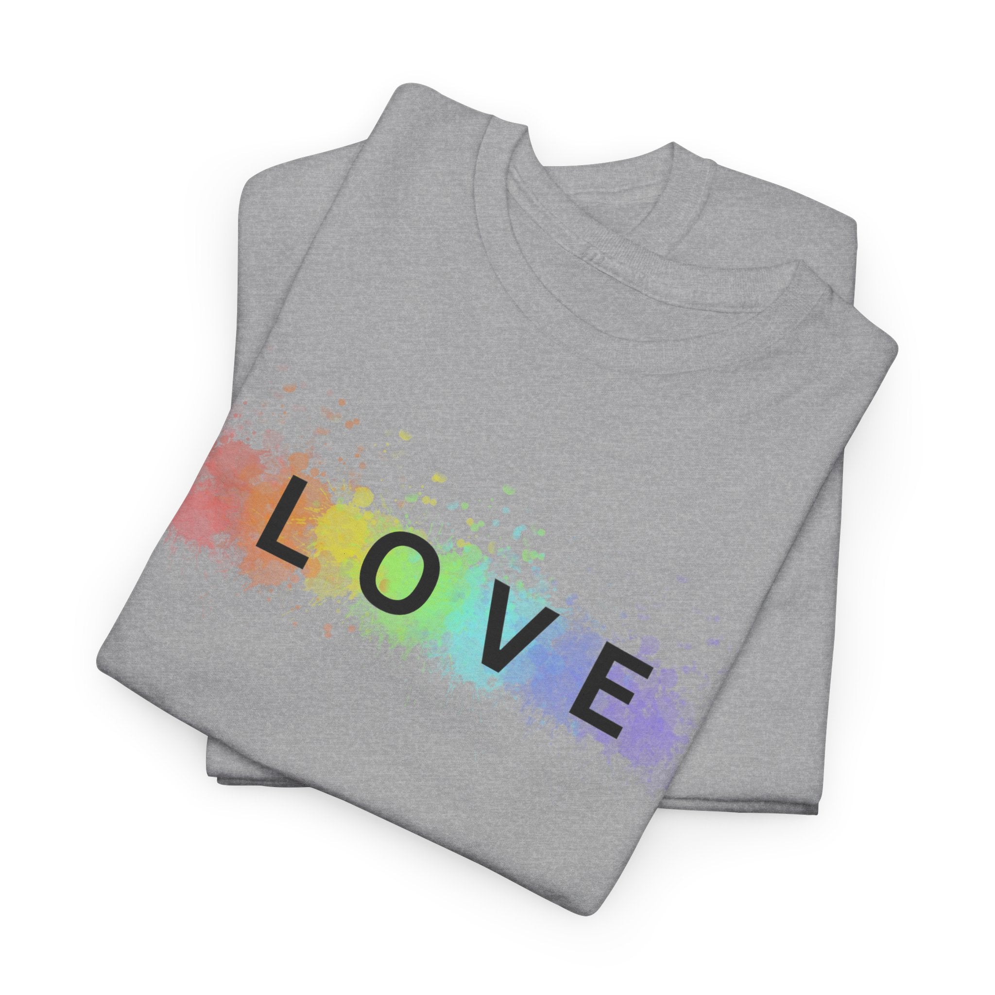 Pride LOVE Painted On Unisex Heavy Cotton Tee