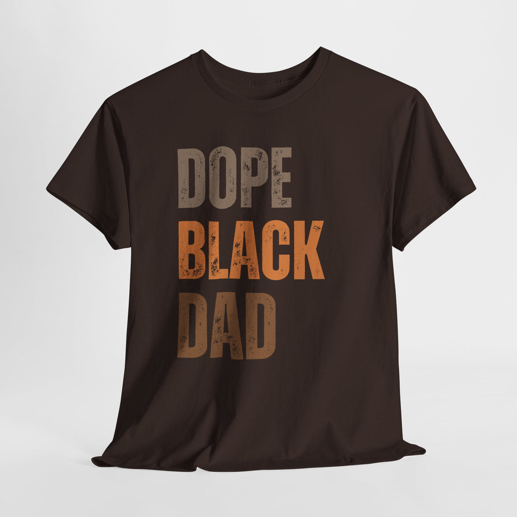 Dope Black Dad Melanin Hues Unisex Heavy Cotton Tee