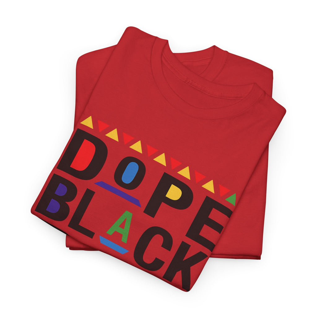 Dope Black Dad 90s Retro Look Unisex Heavy Cotton Tee