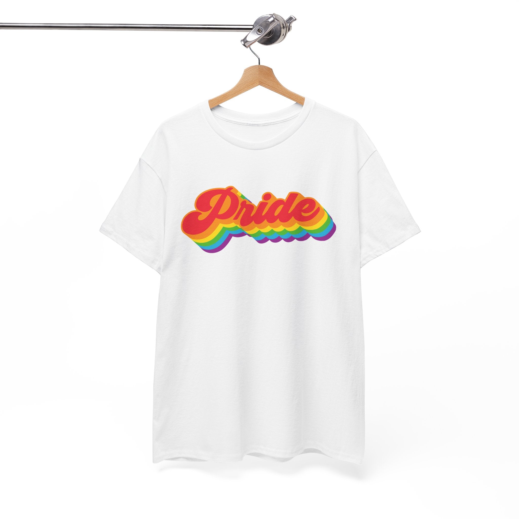 Pride Retro Rainbow Unisex Heavy Cotton Tee
