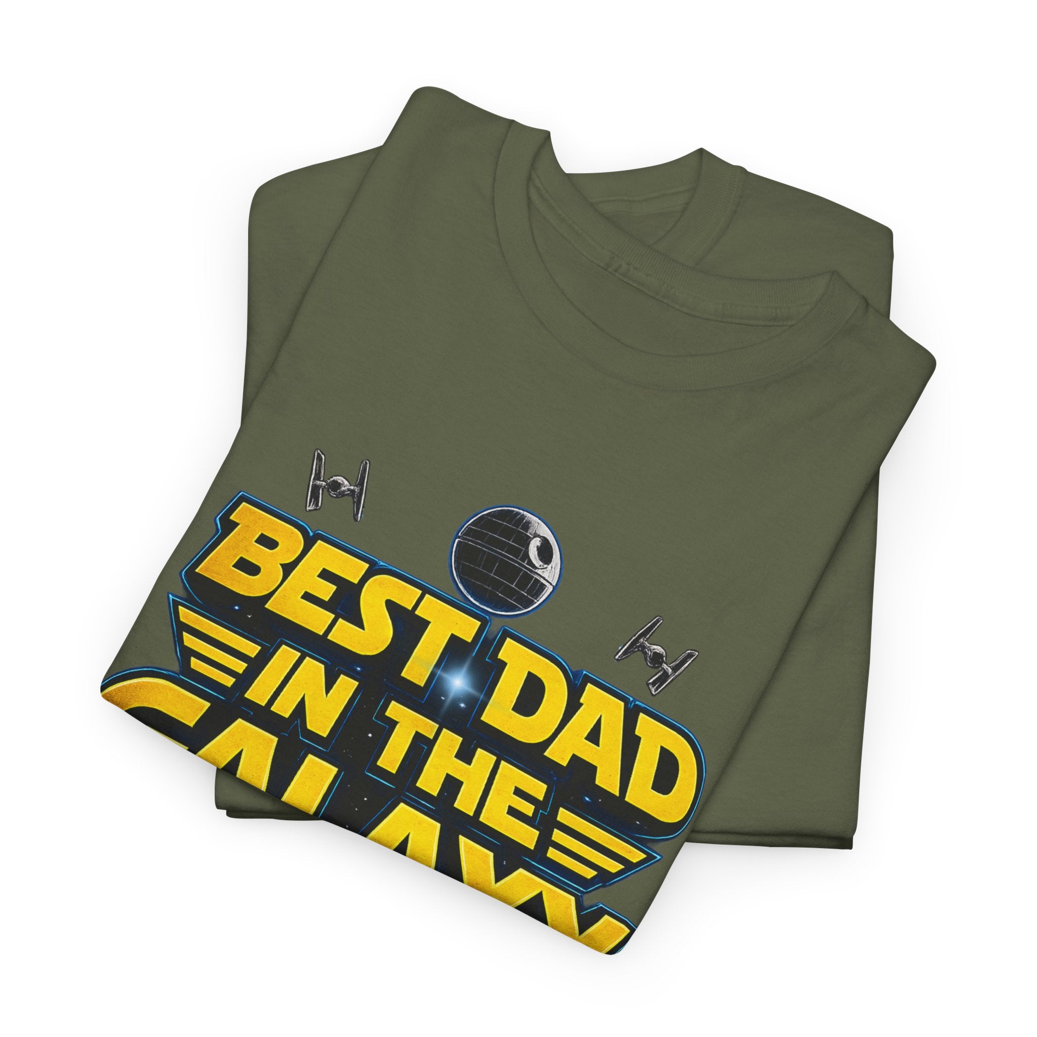 Best Dad in the Galaxy Sci Fi Fans Unisex Heavy Cotton Tee