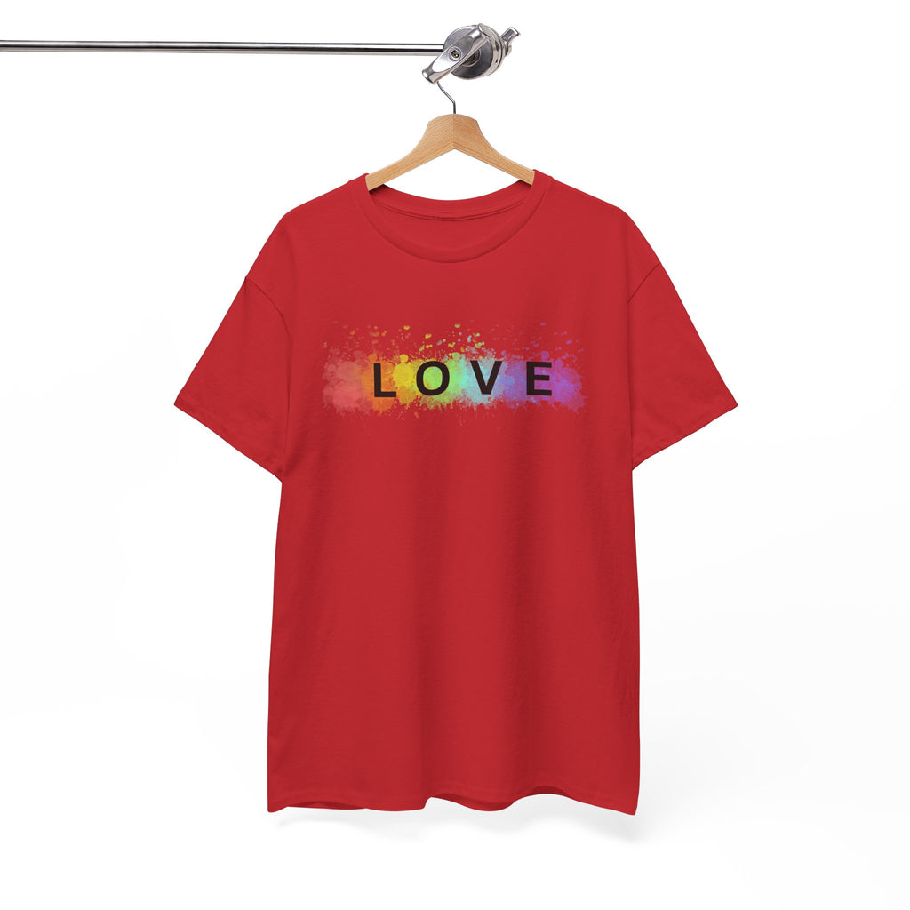 Pride LOVE Painted On Unisex Heavy Cotton Tee