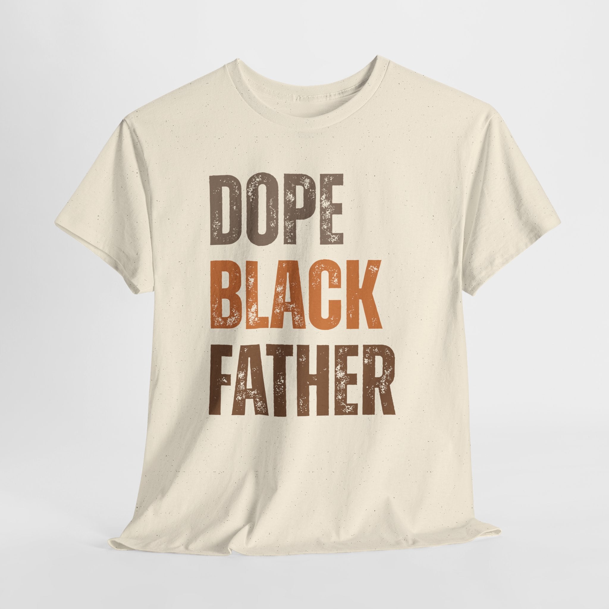 Dope Black Father Melanin Hues Unisex Heavy Cotton Tee