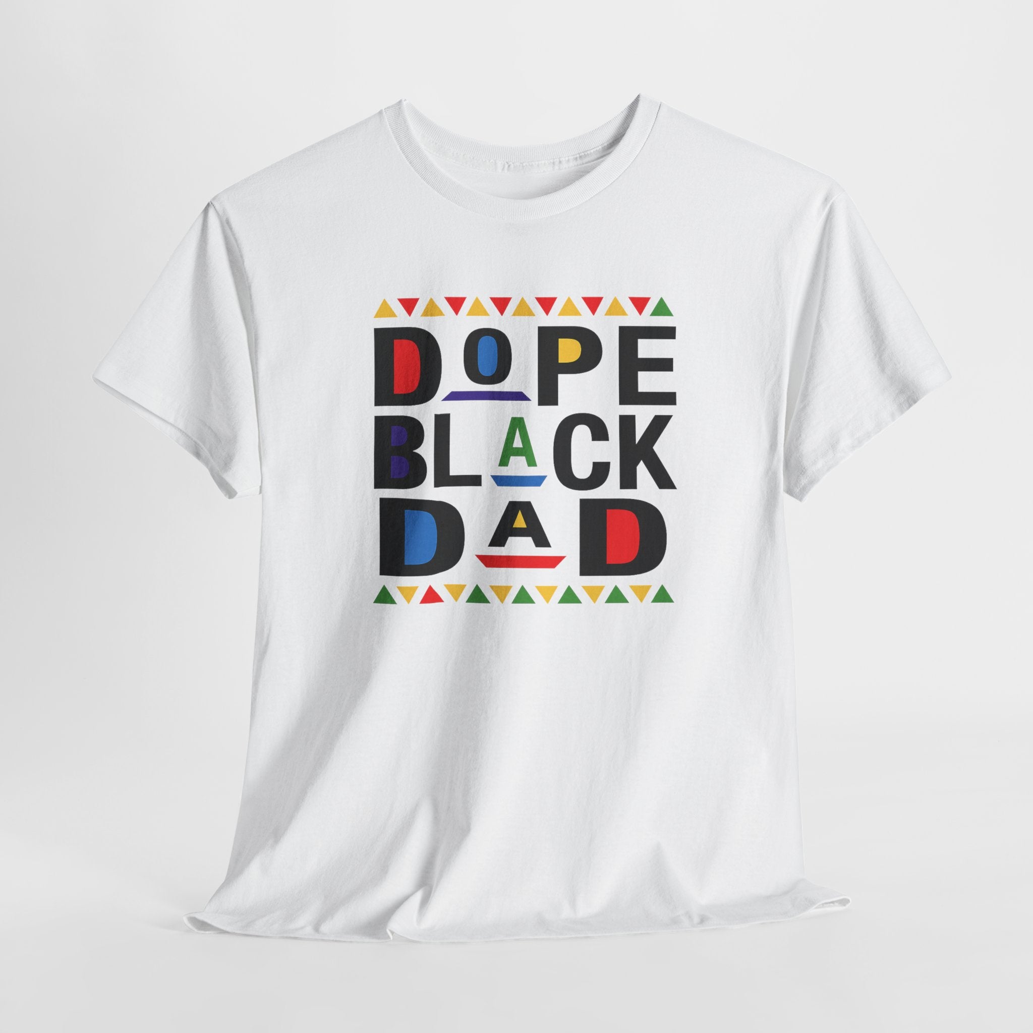 Dope Black Dad 90s Retro Look Unisex Heavy Cotton Tee