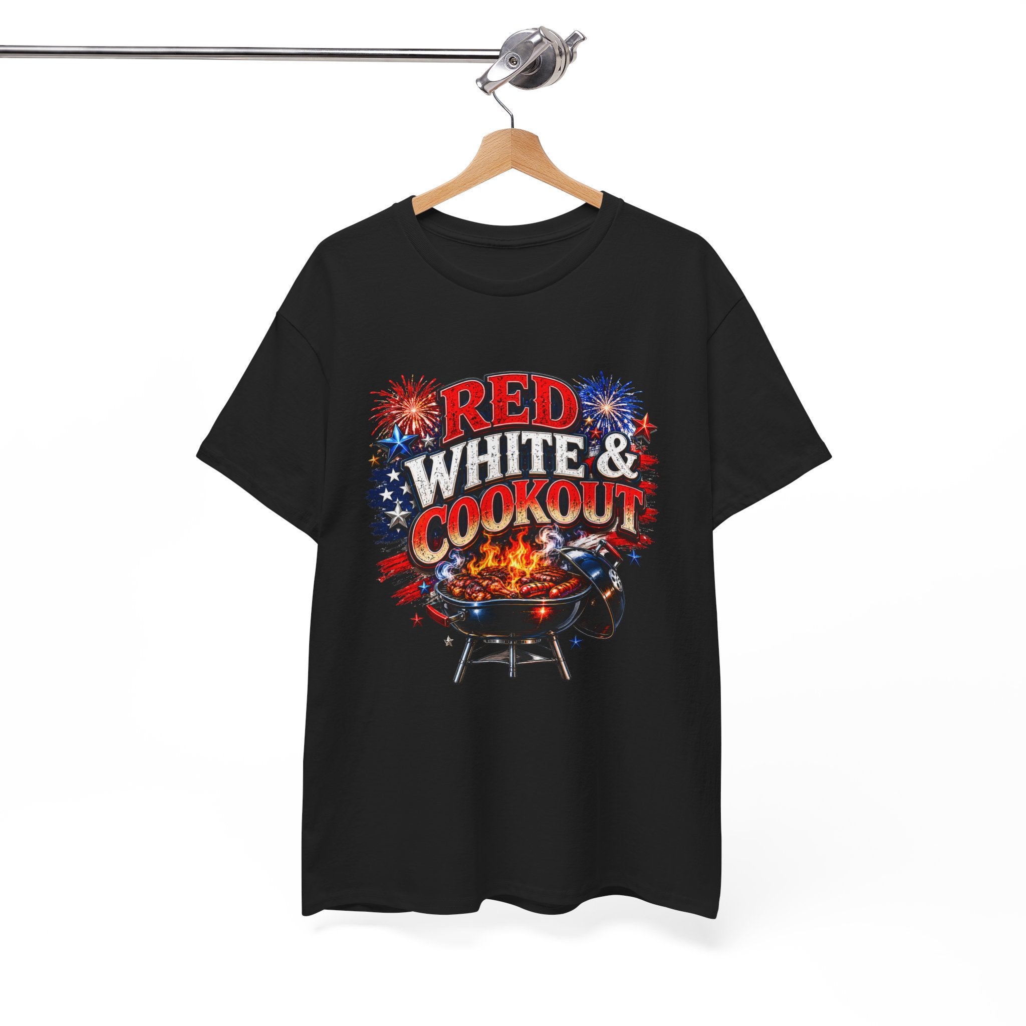 4th of July Red White and Cookout Unisex Heavy Cotton Tee