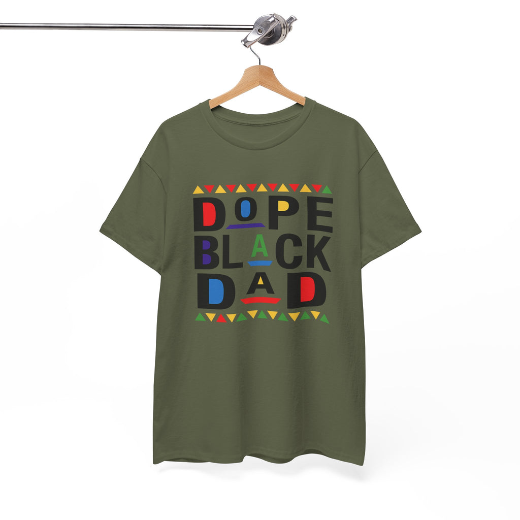 Dope Black Dad 90s Retro Look Unisex Heavy Cotton Tee